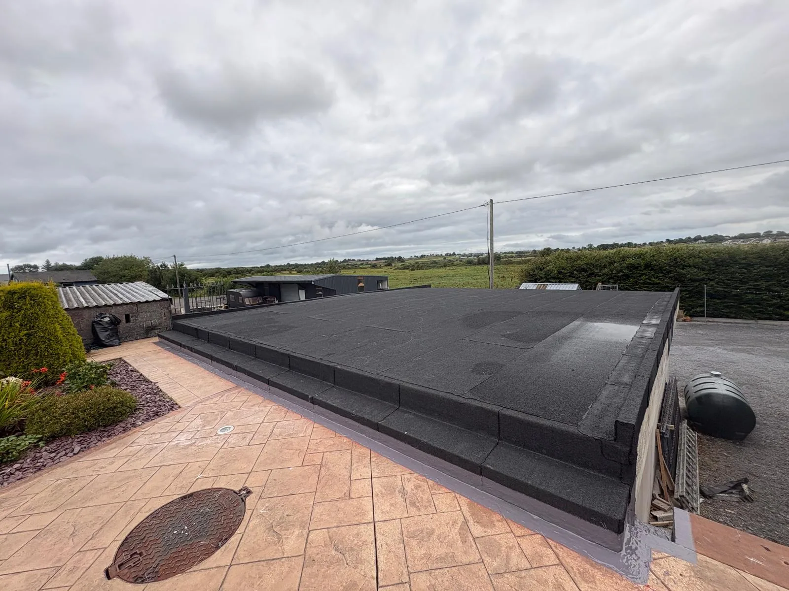 Finished torch-on felt flat roof in Mayo