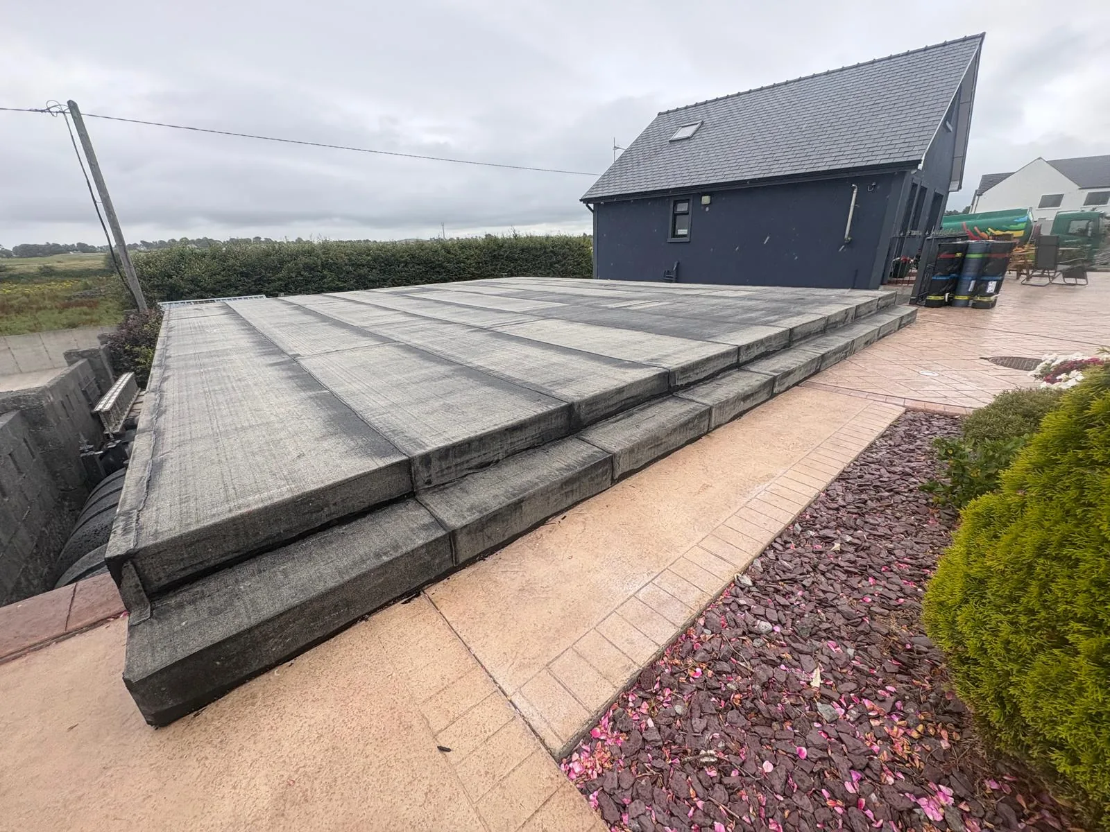 Flat roof renovation with new perimeter detailing in Mayo